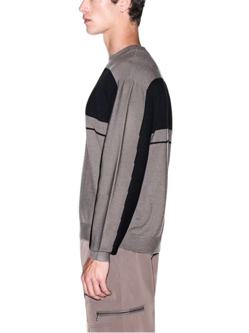Pullover girocollo a blocchi in misto lana e cotone ARMANI EXCHANGE | XM002730-AF14007M6029