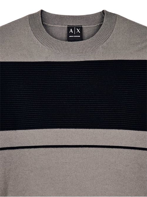 Pullover girocollo a blocchi in misto lana e cotone ARMANI EXCHANGE | XM002730-AF14007M6029