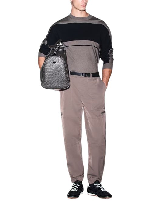 Pullover girocollo a blocchi in misto lana e cotone ARMANI EXCHANGE | XM002730-AF14007M6029