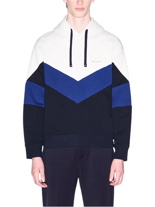 Felpa con cappuccio in cotone french terry e logo ARMANI EXCHANGE | XM002963-AF20934M0378