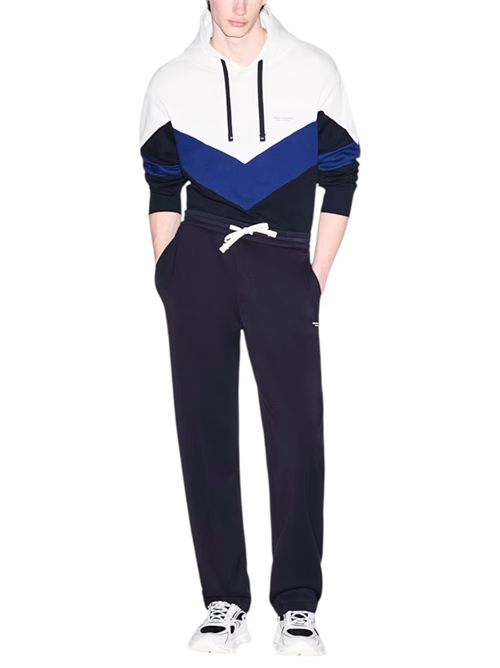 Felpa con cappuccio in cotone french terry e logo ARMANI EXCHANGE | XM002963-AF20934M0378