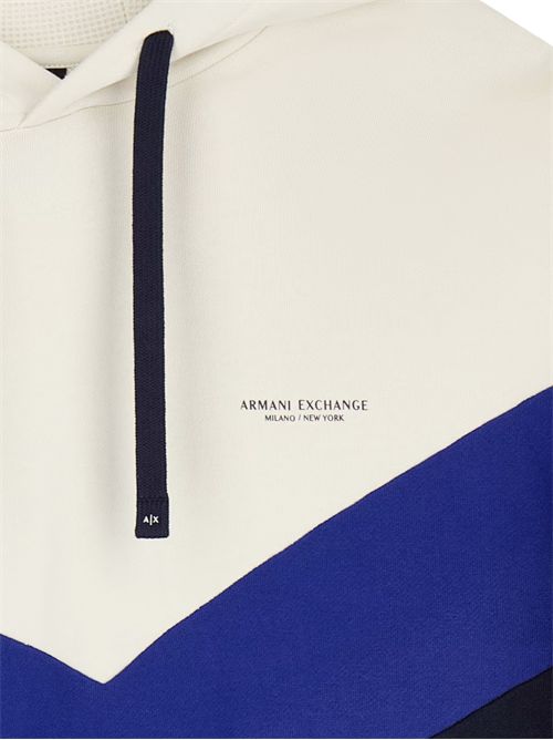 Felpa con cappuccio in cotone french terry e logo ARMANI EXCHANGE | XM002963-AF20934M0378