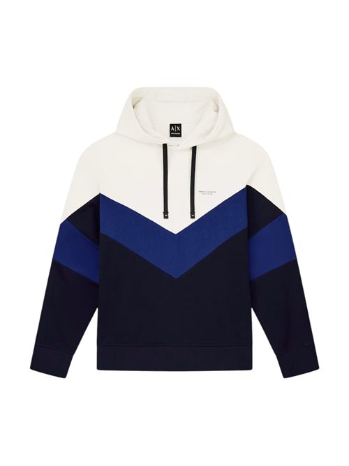 Felpa con cappuccio in cotone french terry e logo ARMANI EXCHANGE | XM002963-AF20934M0378
