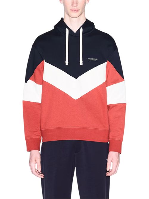 Felpa con cappuccio in cotone french terry e logo ARMANI EXCHANGE | XM002963-AF20934MB749