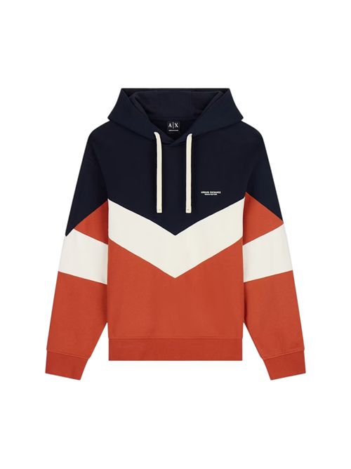 Felpa con cappuccio in cotone french terry e logo ARMANI EXCHANGE | XM002963-AF20934MB749