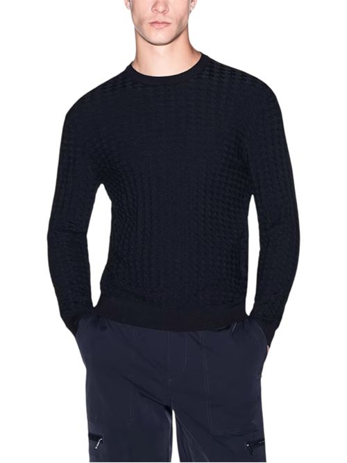 Pullover girocollo vestibilità regular in viscosa lavorata ARMANI EXCHANGE | XM002988-AF10454FB536