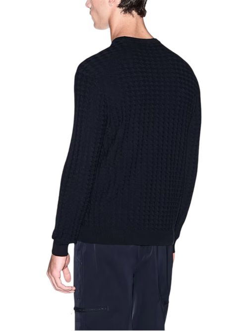 Pullover girocollo vestibilità regular in viscosa lavorata ARMANI EXCHANGE | XM002988-AF10454FB536