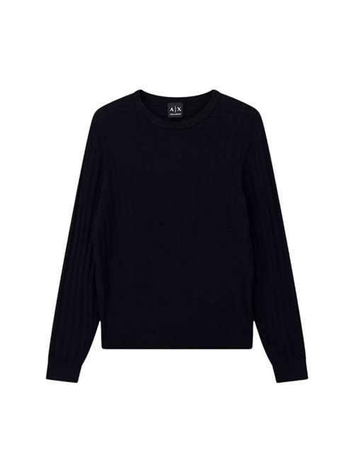 Pullover girocollo vestibilità regular in viscosa lavorata ARMANI EXCHANGE | XM002988-AF10454FB536