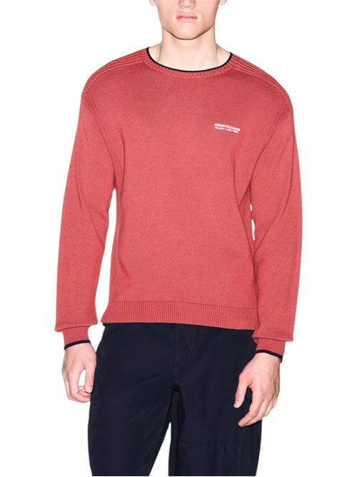 Pullover girocollo regular fit in misto cotone con logo ARMANI EXCHANGE | XM003009-AF28775U5012