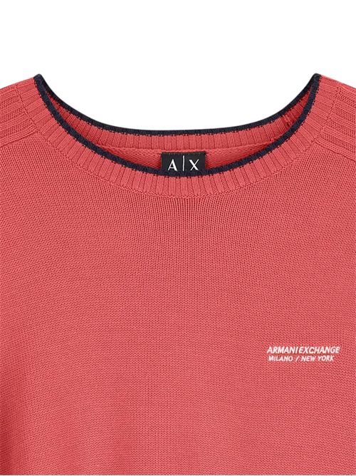 Pullover girocollo regular fit in misto cotone con logo ARMANI EXCHANGE | XM003009-AF28775U5012