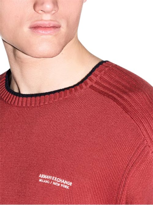 Pullover girocollo regular fit in misto cotone con logo ARMANI EXCHANGE | XM003009-AF28775U5012