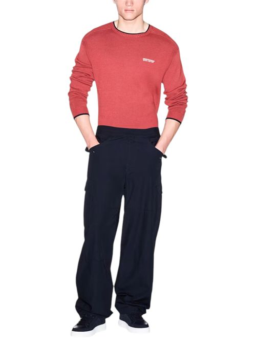 Pullover girocollo regular fit in misto cotone con logo ARMANI EXCHANGE | XM003009-AF28775U5012
