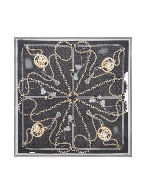 Kefiah stampata 4G GUESS | AW5537POL03NERO