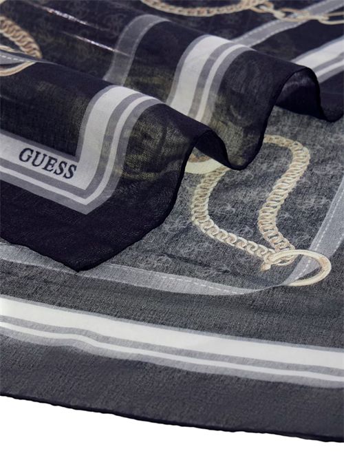 Kefiah stampata 4G GUESS | AW5537POL03NERO