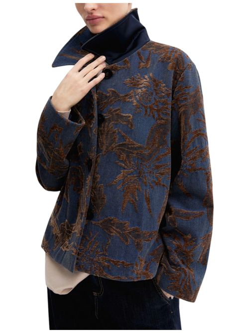 Giacca in denim jacquard delavé emmghiera EMME MARELLA | 2625046141001