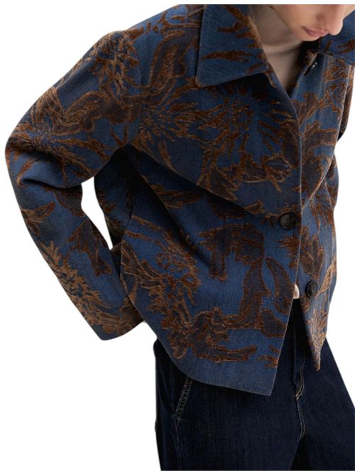 Giacca in denim jacquard delavé emmghiera EMME MARELLA | 2625046141001