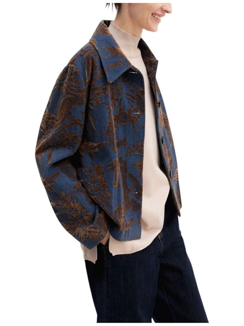 Giacca in denim jacquard delavé emmghiera EMME MARELLA | 2625046141001