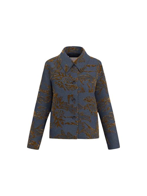 Giacca in denim jacquard delavé emmghiera EMME MARELLA | 2625046141001
