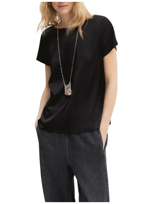 Blusa a maniche corte in raso leggero emmpanteon EMME MARELLA | 2625116121016