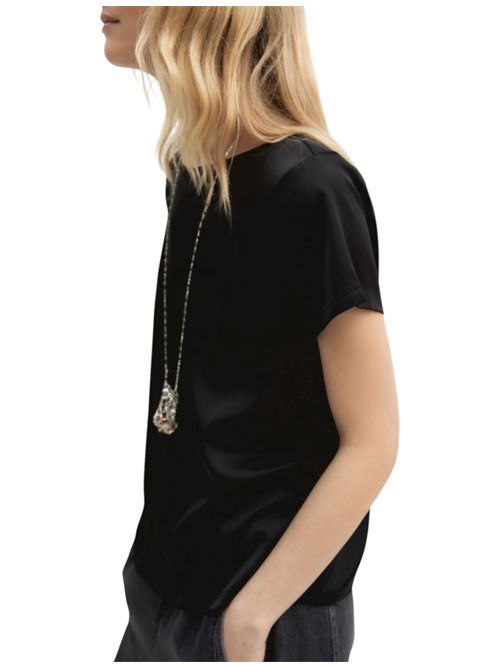 Blusa a maniche corte in raso leggero emmpanteon EMME MARELLA | 2625116121016