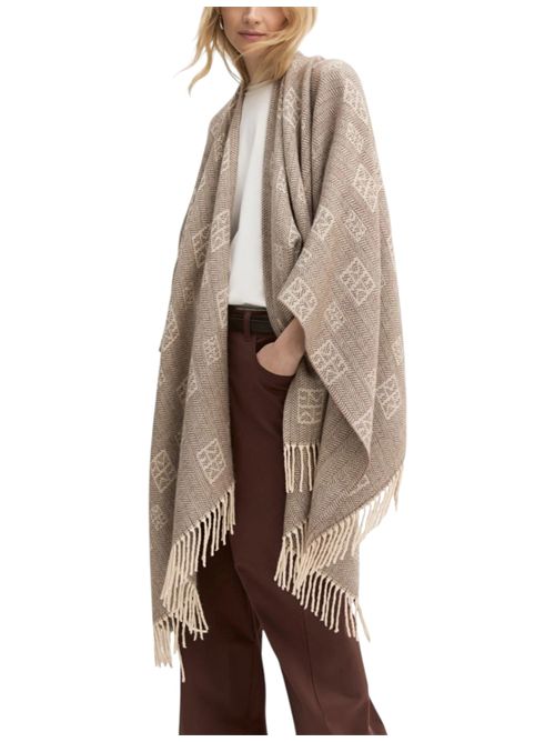 Poncho jacquard con frange emmorigano EMME MARELLA | 2625736021001