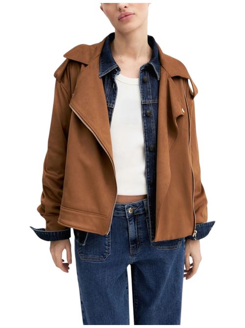 Biker jacket in jersey stretch  emmdomino EMME MARELLA | 2625916061002
