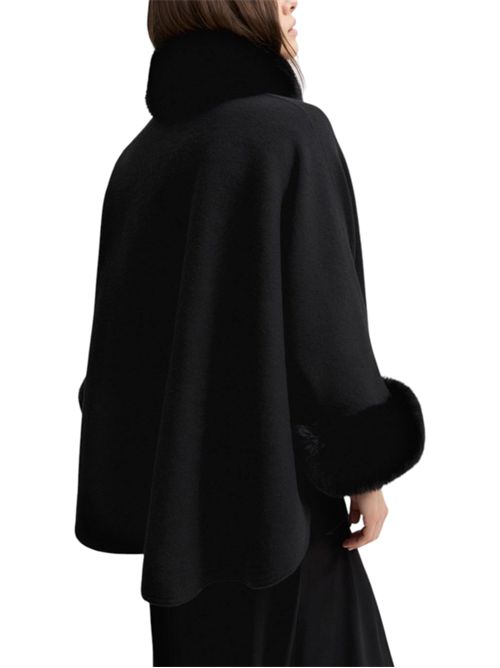 Cappa in panno con bordi in tessuto furry emmamici EMME MARELLA | 2625736012001