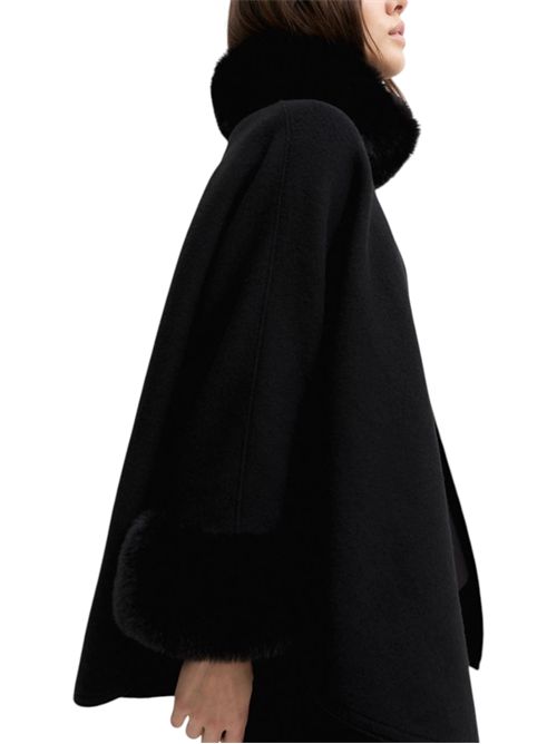 Cappa in panno con bordi in tessuto furry emmamici EMME MARELLA | 2625736012001