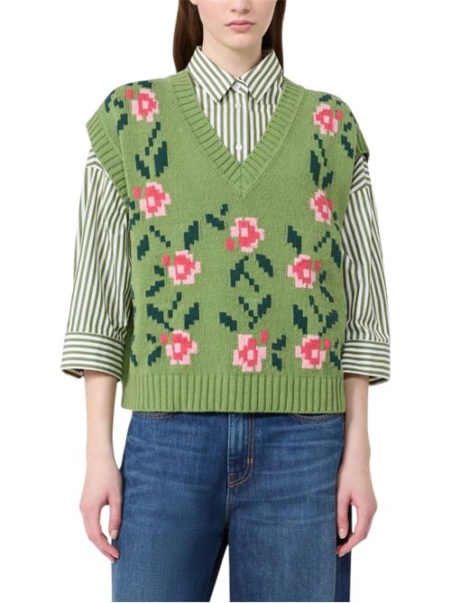 Gilet in misto cotone intarsiato wkdalamaro MAX MARA WEEKEND | 262535601110