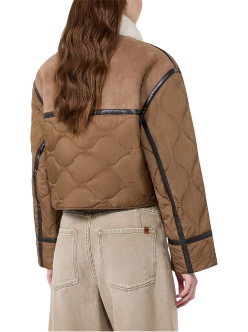 Giacca crop in effetto suede e tessuto tecnico wkdgessati MAX MARA WEEKEND | 262548601101