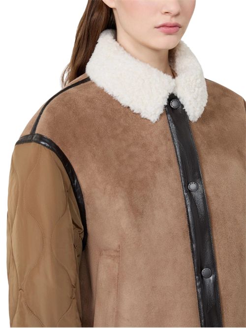 Giacca crop in effetto suede e tessuto tecnico wkdgessati MAX MARA WEEKEND | 262548601101