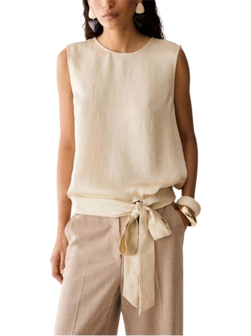 Top in twill crinkle con fiocco pbibaccano PENNYBLACK | 26211660371