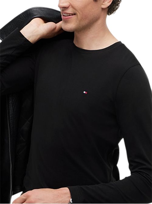 T-shirt slim fit in jersey a maniche lunghe TOMMY HILFIGER | MW0MW10804BDS