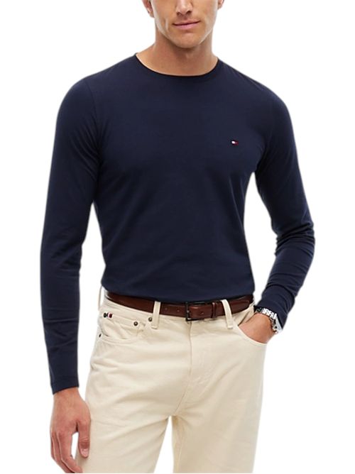 T-shirt slim fit in jersey a maniche lunghe TOMMY HILFIGER | MW0MW10804DW5