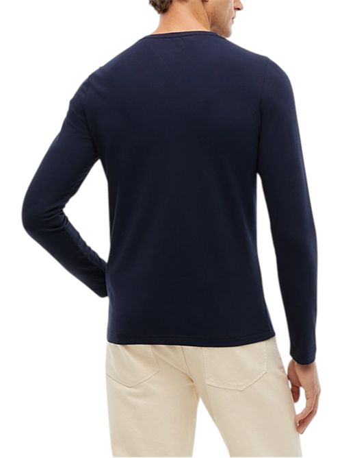 T-shirt slim fit in jersey a maniche lunghe TOMMY HILFIGER | MW0MW10804DW5