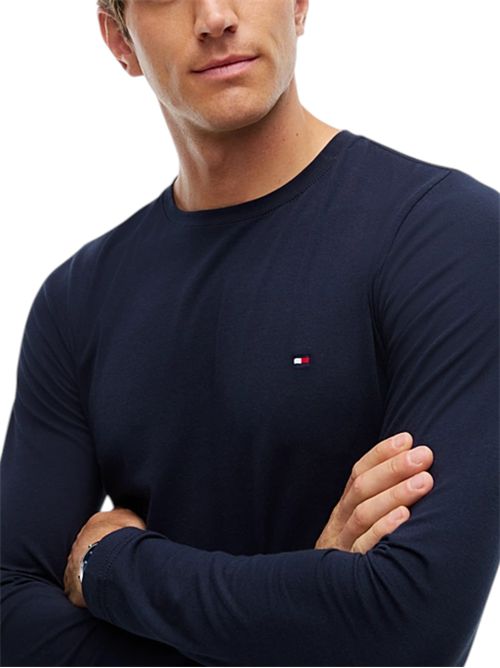 T-shirt slim fit in jersey a maniche lunghe TOMMY HILFIGER | MW0MW10804DW5