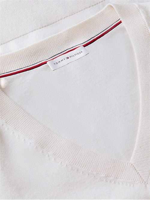 Pullover con bottoni dorati e scollatura a V TOMMY HILFIGER | WW0WW40098Z00