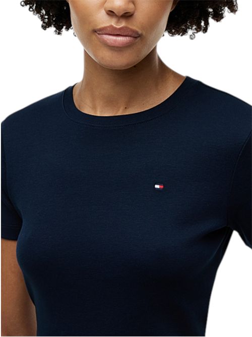 T-shirt slim fit con logo TOMMY HILFIGER | WW0WW40587C1G