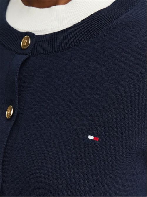 Cardigan in jersey in maglia sottile TOMMY HILFIGER | WW0WW42370C1G