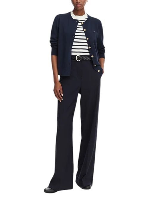 Cardigan in jersey in maglia sottile TOMMY HILFIGER | WW0WW42370C1G