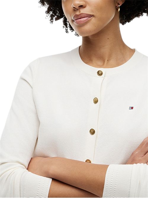 Cardigan in jersey in maglia sottile TOMMY HILFIGER | WW0WW42370Z00