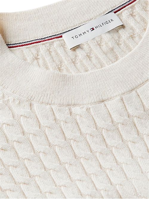 Pullover in maglia fine intrecciata TOMMY HILFIGER | WW0WW449930F5