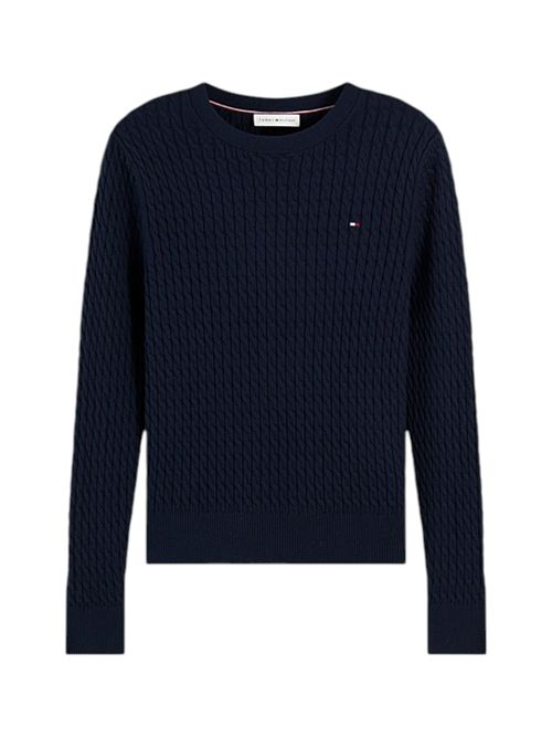 Pullover in maglia fine intrecciata TOMMY HILFIGER | WW0WW44993C1G