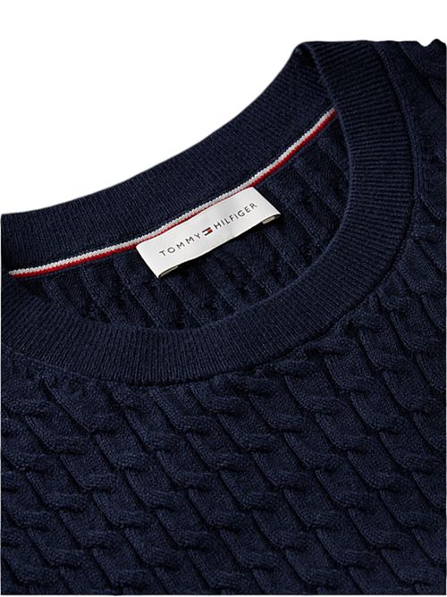 Pullover in maglia fine intrecciata TOMMY HILFIGER | WW0WW44993C1G
