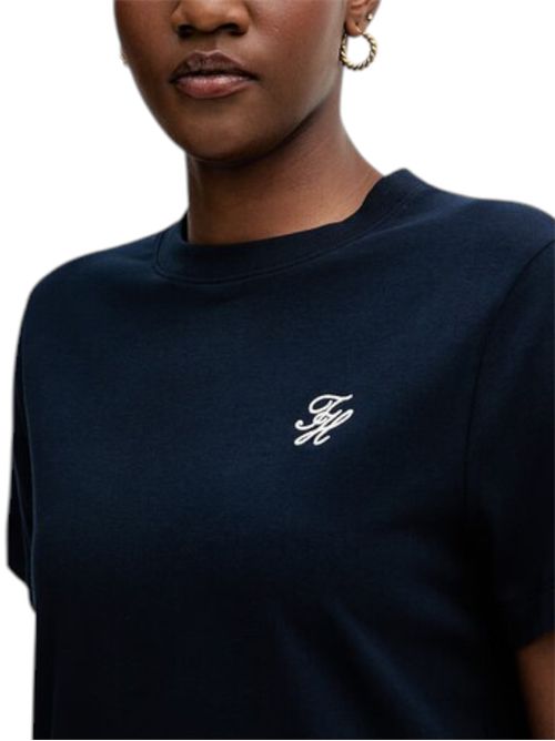 T-shirt con logo ricamato TOMMY HILFIGER | WW0WW49941C1G