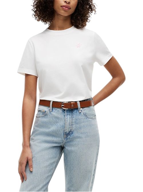 T-shirt con logo ricamato TOMMY HILFIGER | WW0WW49941YBL