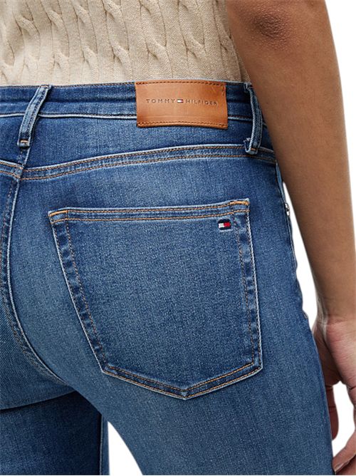 Jeans Como skinny fit a vita media con baffature TOMMY HILFIGER | WW0WW499451BB