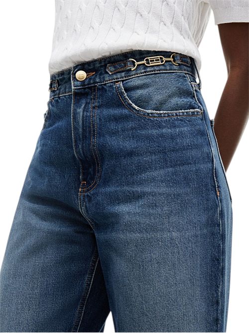 Jeans cropped regular fit tapered con morsetto TOMMY HILFIGER | WW0WW499601A9