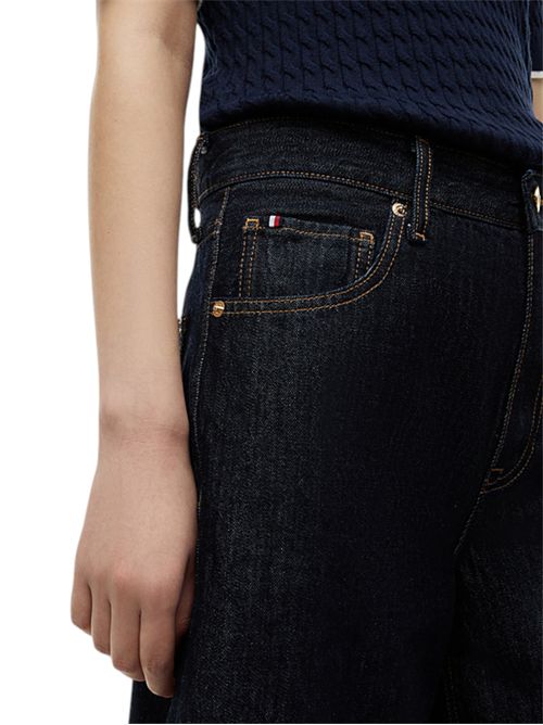 Bermuda straight fit a vita alta in denim TOMMY HILFIGER | WW0WW499731AP