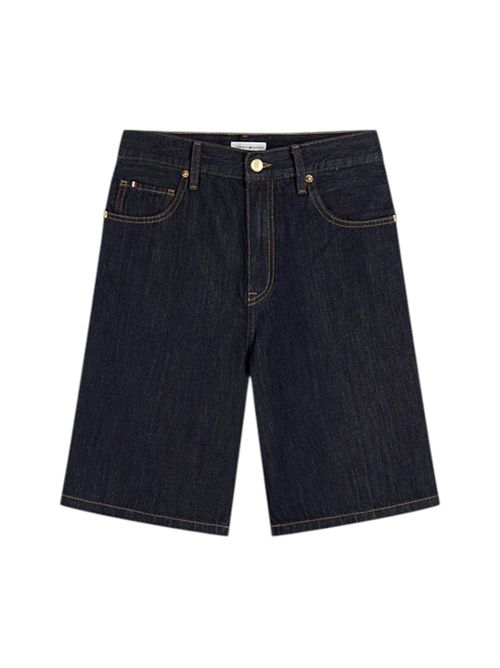 Bermuda straight fit a vita alta in denim TOMMY HILFIGER | WW0WW499731AP